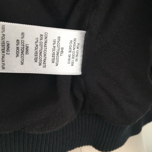 Fluffy Faux Fur Lined Zip Hoodie Jacket Black Grey - Picture 6 of 12